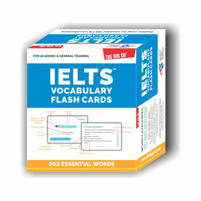 IELTS VOCABULARY FLASH CARDS by THE BIG CD – IELTS Academic and General training 352 high quality & durable cards